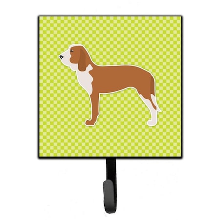 Carolines Treasures Spanish Hound Checkerboard Green Leash or Key Holder BB3791SH4